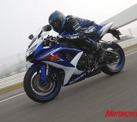 2008 suzuki gsx r600 review motorcycle com, Duke racing to his rendezvous with author Jenna Jameson for some pointers