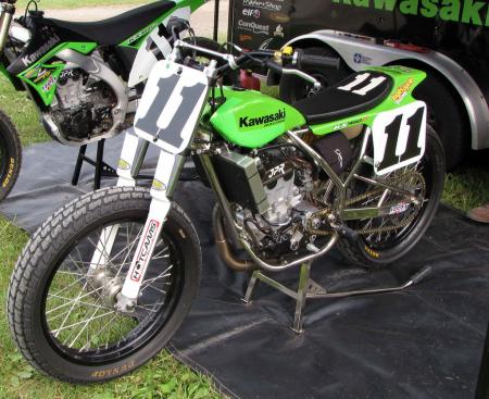 2011 kawasaki kx450f review motorcycle com, No limits The coolest thing about the KX450F is how it can be adapted to do anything even pro level flat track Strong Team Green and aftermarket support make the Kawasaki KX450F a good choice for any kind of racing