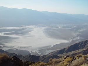 death becomes him, It may look like snow but it s really 130 degree salt Badwater as seen from Dante s View