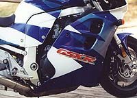 open superbikes 1997 motorcycle com, Yet another flashy GSXR paint scheme