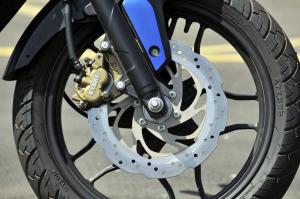 2012 bajaj pulsar 200ns review motorcycle com, The ByBre brakes offered good feel and solid overall performance