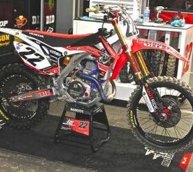 inside the 2013 supercross works bikes motorcycle com, Chad Reed s Honda is a full on works bike and that includes the exotic Showa suspension valued at 62 000 Only one top rider uses KYB suspension Kawasaki s Josh Hansen