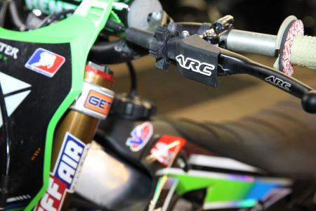 inside the 2013 supercross works bikes motorcycle com, The ARC levers used on Blake Baggett s KX are available to the public and spring forward to reduce the chances of failure during a crash They are not unbreakable but they are really good