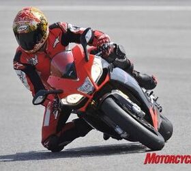 2009 aprilia rsv4 factory review motorcycle com, Bring the RSV4 to the track and you re sure to turn heads