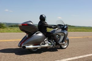 2008 victory vision first ride motorcycle com, Part Gene Autry and part Buck Rogers the Victory Vision blazes a new styling path that is sure to elicit mixed opinions