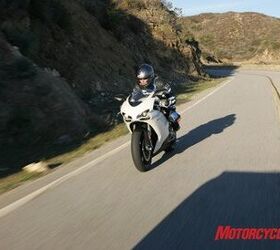 2008 ducati 848 road test motorcycle com, You won t buy an 848 for its minimal wind protection or its ineffectual mirrors You might buy it to make your 916 riding buddy envious