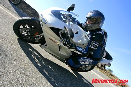 2008 ducati 848 road test motorcycle com, The 848 has the sporting prowess to back up its mouth watering good looks