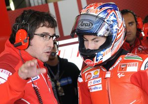 motogp 2009 le mans preview, Nicky Hayden confers with his new crew chief Juan Martinez