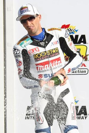 2009 ama superbike daytona results, Mat Mladin celebrates his seventh Superbike win at Daytona International Speedway