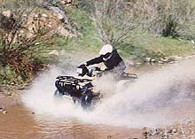 atv test 1997 honda foreman 400 motorcycle com, Hydroplaning the Foreman