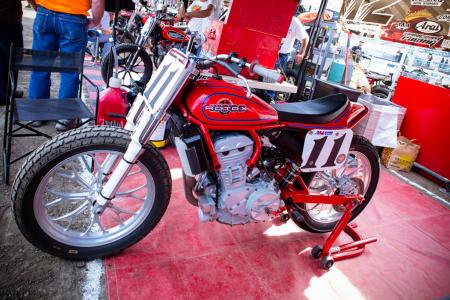 2012 ama flat track season finale video, You re looking at an unlikely combo Scott Baker s dirt tracker is powered by a BMW F800 parallel Twin engine Baker went quick enough to qualify for the Main event at Pomona