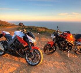 2010 streetfighter shootout kawasaki z1000 vs triumph speed triple motorcycle com, Kawasaki brings its new age Z1000 into battle against a streetfighter icon the Triumph Speed Triple
