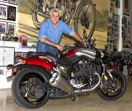 leno donates v max to charity auction, Proceeds from the auction of Jay Leno s customized V Max will support Bailey s Caf