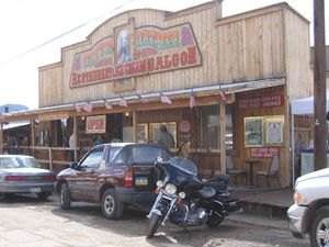 2005 oatman arizona tour, The Olive Oatman Saloon named after the daughter of a couple from Illinois who were killed by Apaches Olive was taken prisoner and made a slave for most of her life eventually rescued and lived here for a while