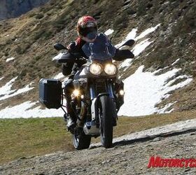 2009 moto guzzi stelvio 1200 ntx abs review motorcycle com, With a bike this size off road riding should be left to those with plenty of experience