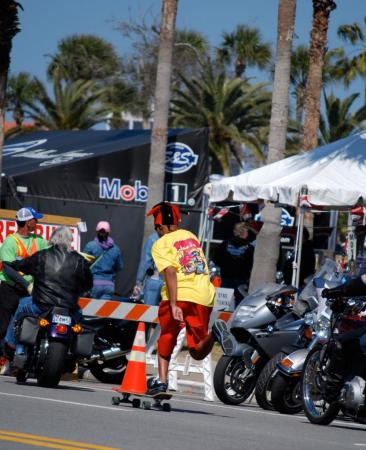 2010 daytona bike week report, While hundreds of thousands of attendees struggle to avoid getting lost in a sea of originality this guy is one in a million at Bike Week Kudos mate