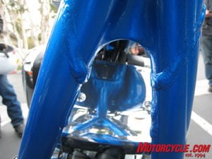 2010 honda fury review motorcycle com, Honda s typically high level of finish isn t evident in these welds I take credit for this photo not because I m proud of it but because I don t want ace lensman Kevin Wing to be blamed for it