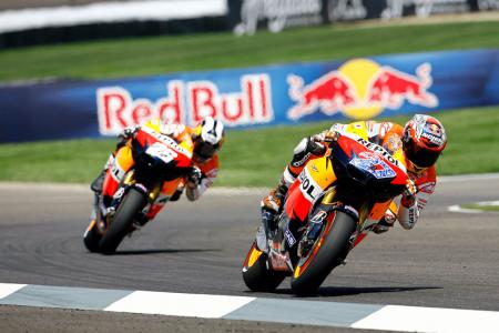 motogp 2012 indianapolis preview, Repsol Honda s Casey Stoner and Dani Pedrosa put in a commanding one two effort to win last year s Indianapolis Grand Prix