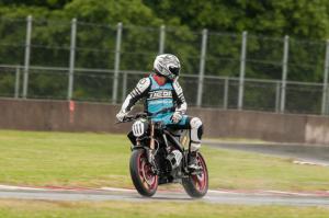 racing electric motorcycles video, With no budget for rain tires my first outing on track was wet and wild Here I