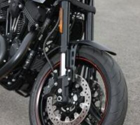2011 harley davidson sportster xr1200x review motorcycle com, Brake rotors are now floating type The XR X retains the dual four piston caliper set from the XR1200