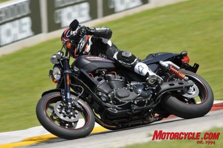 2011 harley davidson sportster xr1200x review motorcycle com, Although the XR1200X is reasonably eager to turn and provides good handling in stock form shallow lean angles are the limiting factor to white hot lap times Note the minimum clearance between the lower exhaust heat shield and the track surface Scrape