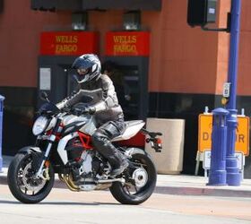 2013 mv agusta brutale 800 review motorcycle com, For a machine with such high sporting capabilities the Brutale 800 ably performs mundane tasks like running errands