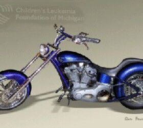 charity ride for leukemia foundation, The raffle prize is a custom chopper whose designs were based on drawings made by children with leukemia