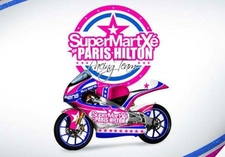 more details on paris hilton 125gp team, Behind the pink star spangled livery of the SuperMartX VIP by Paris Hilton team is a group of people with strong racing backgrounds