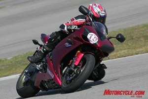 2008 literbike shootout zx 10r vs cbr1000rr vs gsx r1000 vs yzf r1 motorcycle com, Though maybe not a favorite on the street the venerable R1 is a serious force on the track The R1 engine screams at the top of its rev range has good brakes and excellent handling