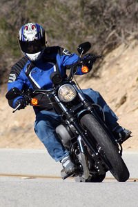 2007 harley davidson xl1200n motorcycle com, One caveat with the Nightster is to be mindful of its limited ground clearance Pete thinks caveat tastes good on crackers
