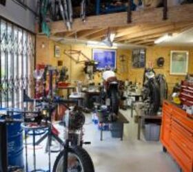deus ex machina video, Inside Woolie s shop there s a full assortment of tools rollers torches and welders Not to mention the bikes and parts