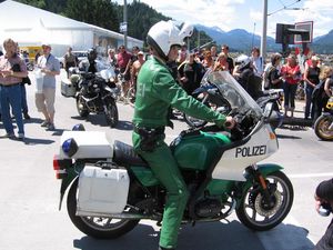biking germany on a beemer, With over 20 years of Goretex the Bavarians still wear the old style leathers