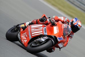 motogp rides the ring, Casey Stoner has won two races in a row but has never won a Grand Prix race at Sachsenring