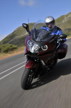 2012 bmw k1600gt review motorcycle com, If you look closely you can see a grin on Duke s face You d have one too if you rode the K1600GT