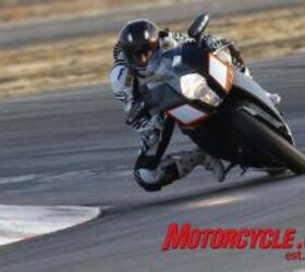 2010 ktm 1190 rc8r review motorcycle com, The RC8R turns in with an eagerness not found in any other 1200cc motorcycle