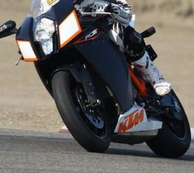 2010 ktm 1190 rc8r review motorcycle com, The WP suspension performed admirably once it was set up for the weights of our riders