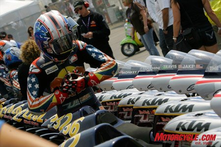2008 red bull u s grand prix at laguna seca, Riders in the Red Bull Rookies Cup races are small of stature but big of racing hearts