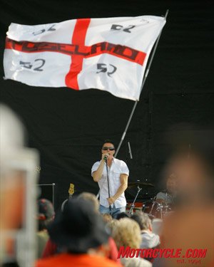 2008 red bull u s grand prix at laguna seca, MotoGP racer James Toseland entertained the crowd with his band Crash