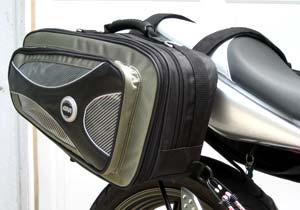 givi luggage and brackets, The straps on Givi s saddlebags loop neatly around the seat