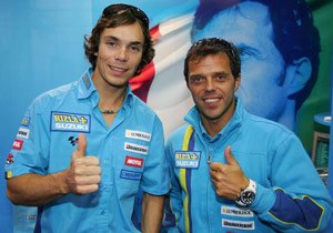 suzuki re signs capirossi and vermeulen, Chris Vermeulen left and Loris Capirossi will return to Rizla Suzuki s paddock in 2009