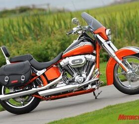 2010 harley davidson cvo model line up preview motorcycle com, Inferno Orange with Vivid Black and Silver Braze Graphics