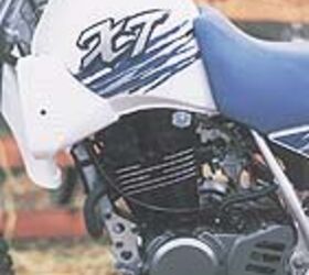 first impression 1998 yamaha xt350 motorcycle com, 350 cc s of pure badness Is that good It depends