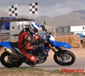2008 yamaha wr250r wr250x review motorcycle com, The WR250X is great fun for recreational Supermoto track time