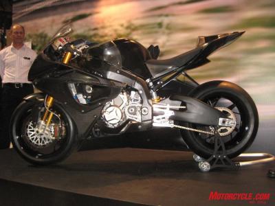 2009 bmw s1000rr a closer look motorcycle com, Some sort of positive valve actuation system no valve springs is rumored to live under the valve cover of BMW s S1000RR Desmodromics perhaps