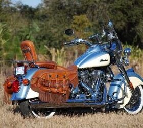2010 indian chief vintage review motorcycle com, Coming or going this opulent bike draws the eye to itself The more you look the more artful detail you will see