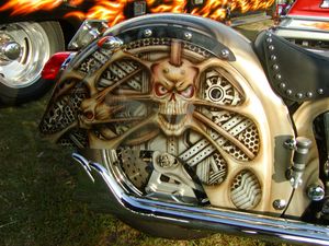 2003 fast dates calendar motorcycle show, That paintjob is like a bad trip man a bad trip