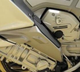 2012 bmw k1600gt and gtl six cylinder unveiled motorcycle com, BMW s automotive division has had a long history with inline Six motors but it s never produced one as compact as this undersquare 1649cc engine