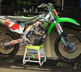 inside the 2013 supercross works bikes, After scoring back to back Supercross titles Ryan Villopoto is racing an updated Kawasaki KX450F this season It is arguably the most sought after bike in the pits
