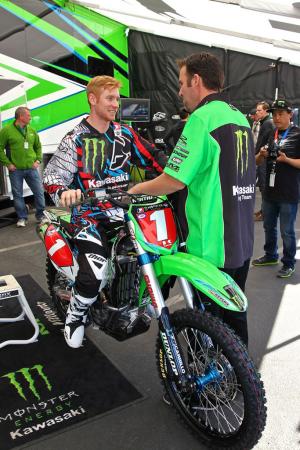 inside the 2013 supercross works bikes, Ryan Villopoto and his mechanic Mike Wilkinson are almost inseparable at the races The two have been working together for several years and there is arguably not a better combination on the circuit