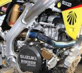 inside the 2013 supercross works bikes, Yoshimura uses a traditional style exhaust
